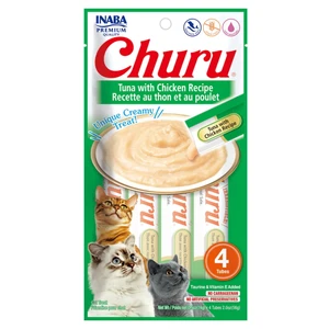 CHURU Cat Purée Tuna with Chicken kapsička s tuňákem a kuřetem pro kočky 4 x 14 g