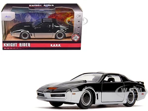 K.A.R.R. Black and Silver "Knight Rider" (1982) TV Series "Hollywood Rides" Series 1/32 Diecast Model Car by Jada