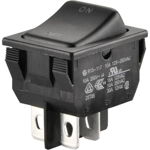 TRU COMPONENTS kolískový spínač TC-R13-117A-01 250 V/AC 10 A 1x vyp/zap  s aretáciou 1 ks