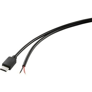 TRU COMPONENTS  napájací kábel Raspberry Pi [1x USB-C ™ zástrčka - 1x kábel, otvorený koniec] 1.00 m čierna
