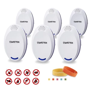 SAFETYON 6PCS Night Light Pest Repellent Ultrasonic Pest Cockroach Repeller Radiation-free Expelling Insects Device