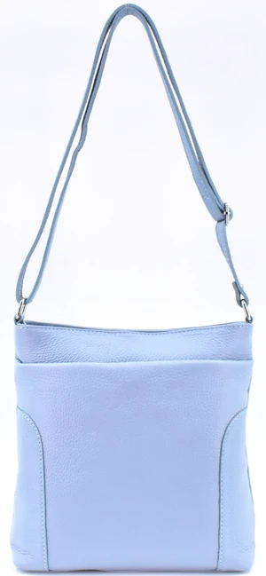 Dámská kožená kabelka crossbody Arteddy - světle modrá