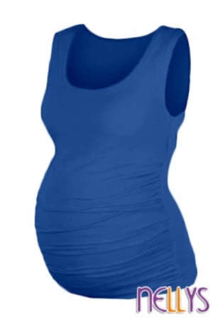 Be MaaMaa Top, tílko DANA  nejen pro těhotné  - modrá, vel. S/M, vel. L/XL