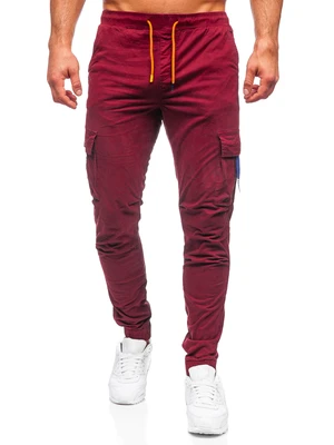 Vínové pánské jogger kapsáče Bolf R8702