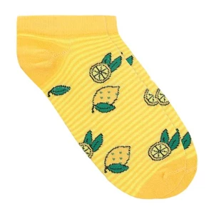 Wojas Žluté Dámské Ponožky S Pruhy A Motivy Ovoce