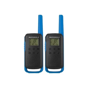 Vysielačky Motorola TLKR T62 (B6P00811LDRMAW) modrý sada vysielačiek • bezplatné pásmo PMR446 • dosah 8 km • jednoduché párovanie • 16 kanálov + 121 k