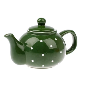 Zelená keramická kanvica Dakls Dots, 1 l