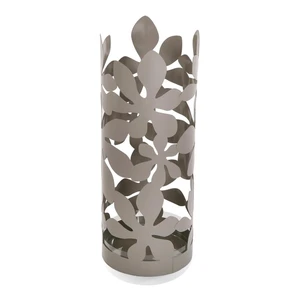 Sivý kovový stojan na dáždniky Versa Flores, výška 49 cm