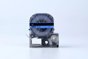 Epson SE9BW, 9mm x 8m, černý tisk / modrý podklad, plombovací, kompatibilní páska