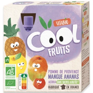 VITABIO Cool fruits kapsička jablko, mango, ananas 4m+ BIO 4 x 90 g