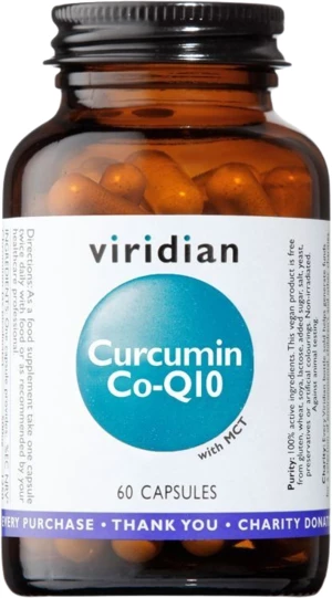 Viridian Kurkumin a Koenzym Q10 60 kapslí