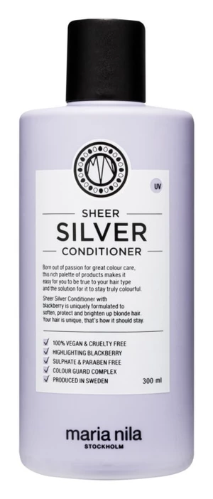Maria Nila Hydratační kondicionér neutralizující žluté tóny vlasů Sheer Silver (Conditioner) 1000 ml