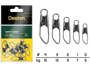 Delphin karabinka safety snap 10 ks - veľkosť 3 nosnosť 13 kg