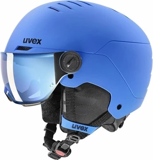 UVEX Rocket Junior Visor Blue Matt 54-58 cm Skihelm