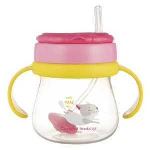 CANPOL BABIES Hrníček sportovní se slámkou a závažím 250 ml