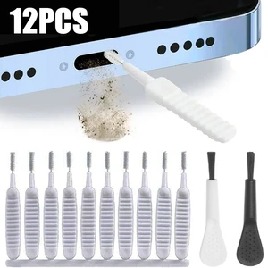 12Pcs Mini Cleaning Brush Phone Charging Port Dust Cleaning Brush Shower Dust Cleaning Brush Computer Keyboard Cleaning Tool