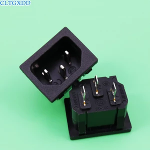 cltgxdd AC250V 3Pin Terminal IEC320 C14 Inlet Plug Power Socket Black ss-120