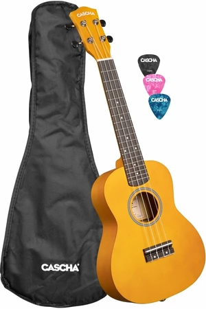 Cascha CUC105 Linden Konzert-Ukulele Yellow