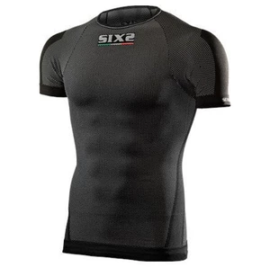SIX2 TS1 Short-Sleeve Black 2XL Camisa funcional para moto