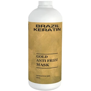 Brazil Keratin Gold Anti Frizz Mask keratinová regenerační maska pro poškozené vlasy 550 ml