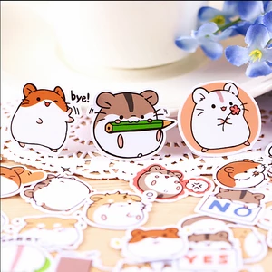 40pcs Creative Cute Self-made Hamster Stickers / Scrapbooking Stickers /decorative Sticker /DIY Craft Photo Albums