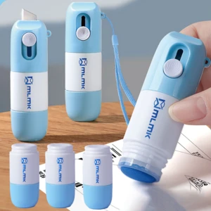 4/1 Pack Thermal Paper Correction Fluid & Unboxing Knife Durable Thermal Paper Data Identity Protection Fluid Eraser Box Opener