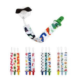 3Pcs/Set Baby Pacifier Clip Pacifier Anti-lost Chain Dummy Clip Nipple Holder Kid Pacifier Soother Holder Cartoon Print Child