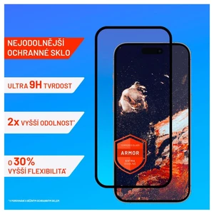 Prémiové ochranné tvrzené sklo FIXED Armor s aplikátorem pro Apple iPhone 15 Pro Max, černá