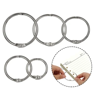 10 Pack Loose Leaf Binder Rings,Binder Rings,Keychain Key Rings,Metal Book Rings,Silver for School-Home, or Office