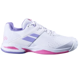 Dětská tenisová obuv Babolat Propulse All Court Junior Girl White/Lavender  EUR 39