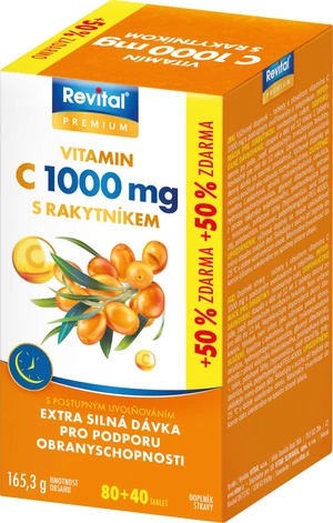 Revital Premium Vitamin C 1000 mg + Rakytník 120 tablet