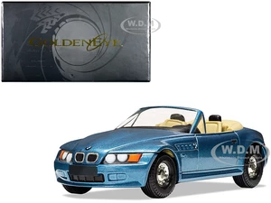 BMW Z3 Roadster Blue Metallic James Bond 007 "GoldenEye" (1995) Movie Diecast Model Car by Corgi