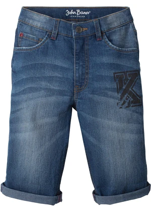 Strečové bermudy pre chlapcov Slim Fit