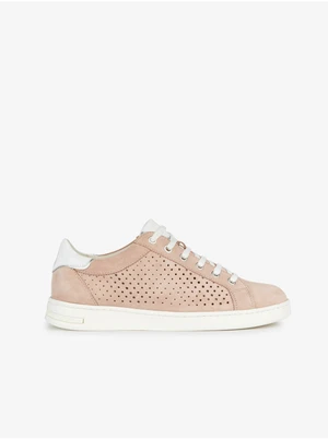 Light Pink Geox Womens Suede Sneakers - Women