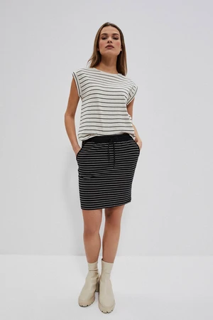 Cotton skirt with stripes