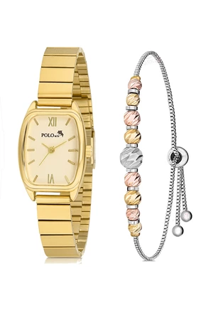 Polo Air Vintage Women's Wristwatch Dorica Bracelet Combination Gold Color