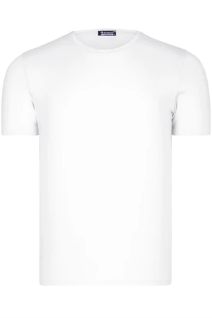 Pánske tričko s golierom na bicykel DEWBERRY T8569 - čistá biela