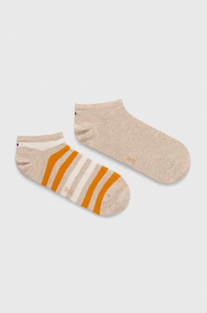Ponožky Tommy Hilfiger pánske, béžová farba