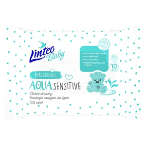 LINTEO Baby Vlhčené ubrousky Aqua 10 ks