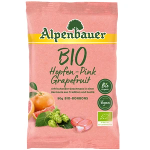 ALPENBAUER Přírodní bonbóny růžový grapefruit BIO 90 g