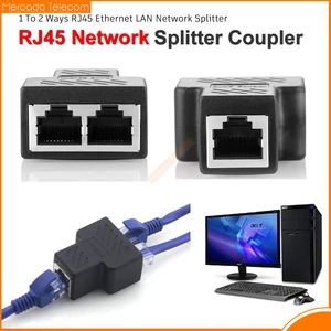 Network Rj45 Cable Port Network Cable Splitter Extender Plug Adapter Connector (8 Core) Split Into Two Splitter