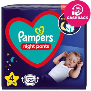 PAMPERS Night Pants 4 9-15 kg 25 ks