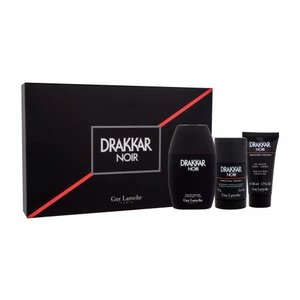 Guy Laroche Drakkar Noir dárková kazeta toaletní voda 100 ml + deostick 75 ml + sprchový gel 50 ml pro muže