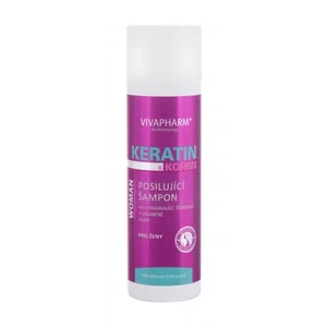 Vivaco VivaPharm Keratin & Caffeine 200 ml šampon pro ženy na oslabené vlasy; na poškozené vlasy; proti vypadávání vlasů Vivaco VivaPharm Keratin & Caffeine 200 ml šampon pro ženy na oslabené vlasy; na poškozené vlasy; proti vypadávání vlasů