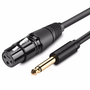 Ugreen AV131 6.35mm Jack to XLR Audio Cable Male to Female Professional Audio Cable for Microphones Speakers Sound Conso