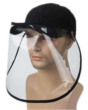 2 In1 Detachable Double Sides Full Face Shield with Hat Anti-Fog Saliva Dustproof Protective Cover Baseball Hat Fishing