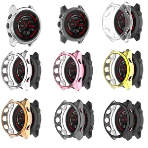 Electroplating Half-pack TPU Watch Case Watch Cover Protective Case for Garmin Forerunner745