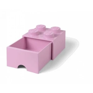 LEGO Úložný box 4 se šuplíkem světle růžový