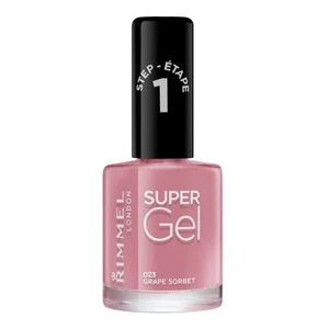 Rimmel London Super Gel STEP1 12 ml lak na nechty pre ženy 023 Grape Sorbet