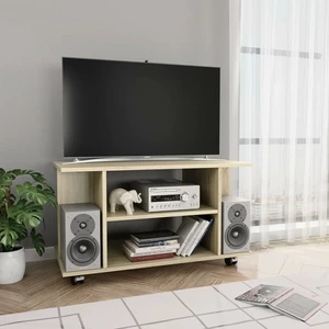 TV Cabinet with Castors Sonoma Oak 31.5"x15.7"x15.7" Chipboard